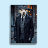 Vintage Gangster Peaky Blinder Pet Portrait - By Furr and Family - peaky blinder - 1 Pet - Furr and Family