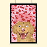 Watercolor Drawing Art - Custom Pet Portrait - 1 Pet - Furr and Family