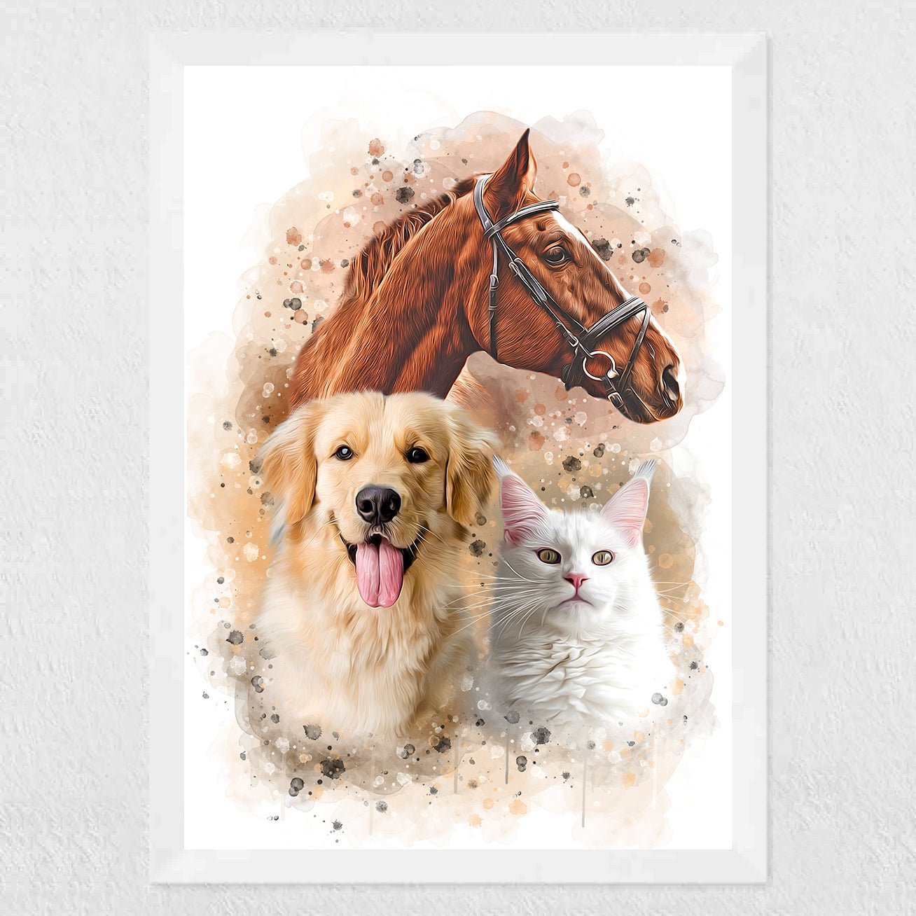 Watercolor Custom Pet Portrait - 1 Pet - Furr and Family