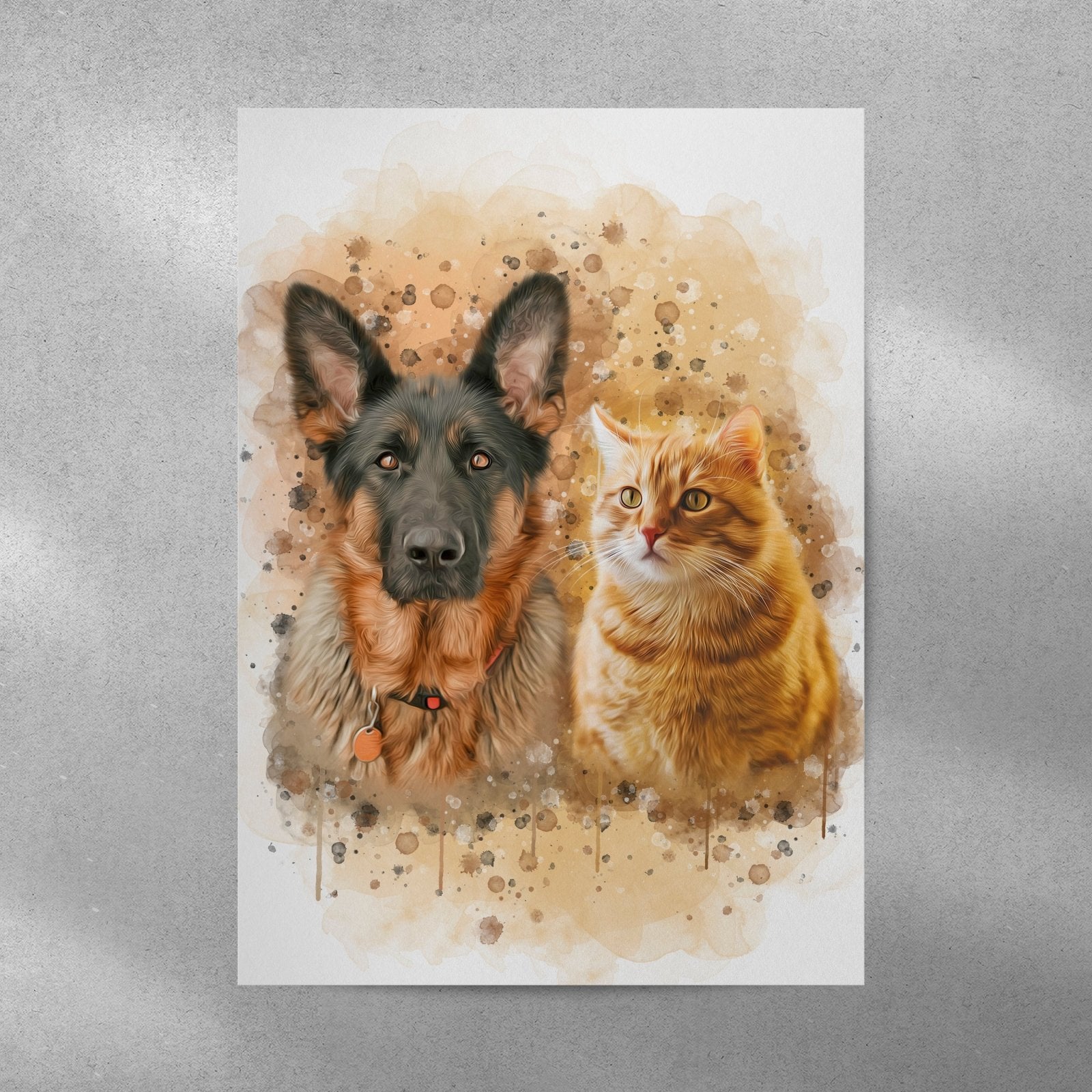 Watercolor Custom Pet Portrait - 1 Pet - Furr and Family