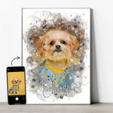 Watercolor Custom Pet Portrait - 1 Pet - Furr and Family