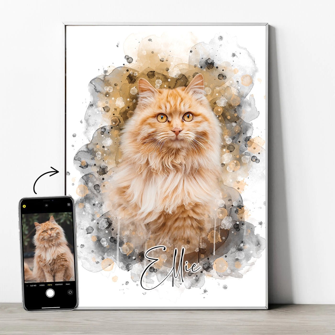 Watercolor Custom Pet Portrait - 1 Pet - Furr and Family