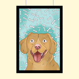 Watercolor Drawing Art - Custom Pet Portrait - 1 Pet - Furr and Family