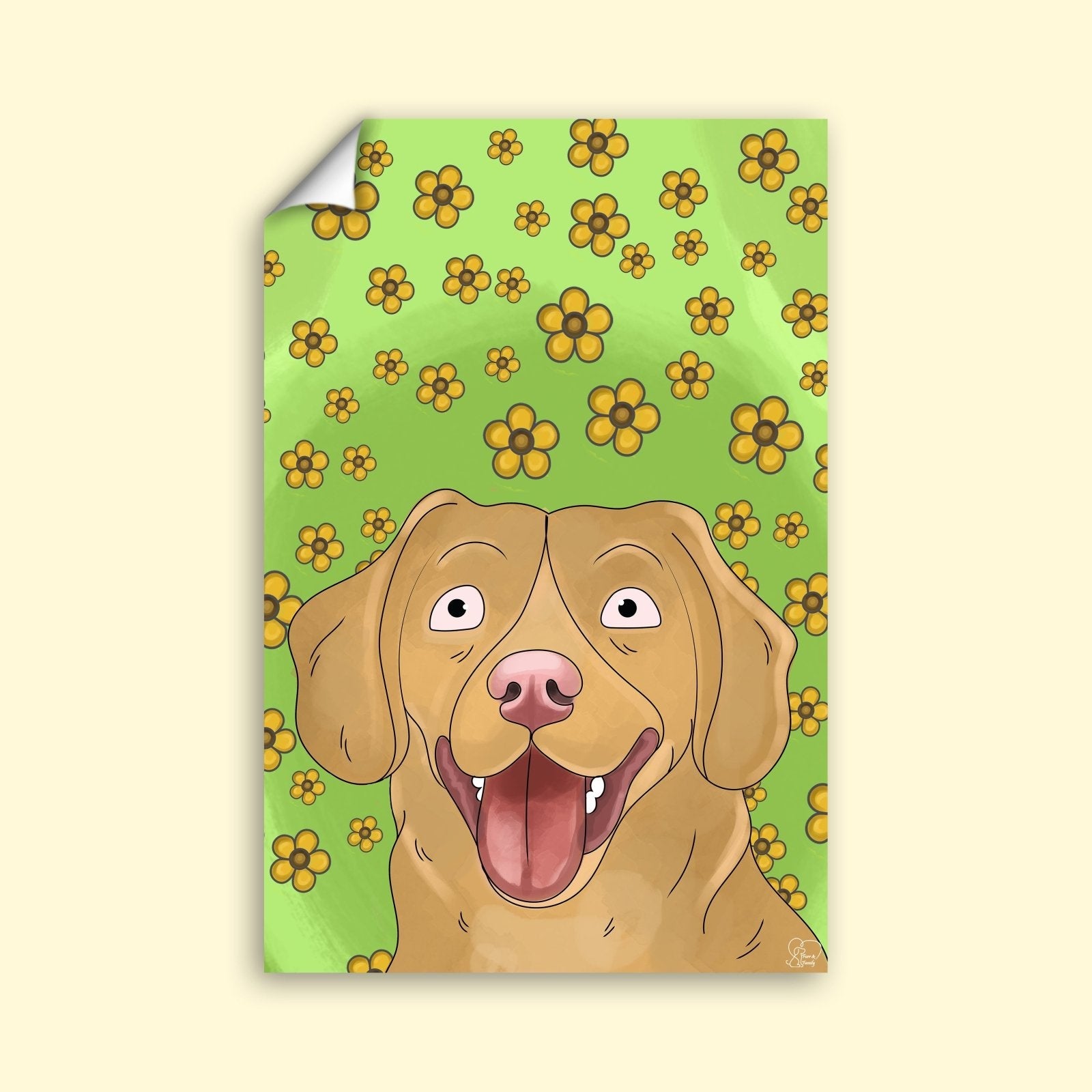 Watercolor Drawing Art - Custom Pet Portrait - 1 Pet - Furr and Family