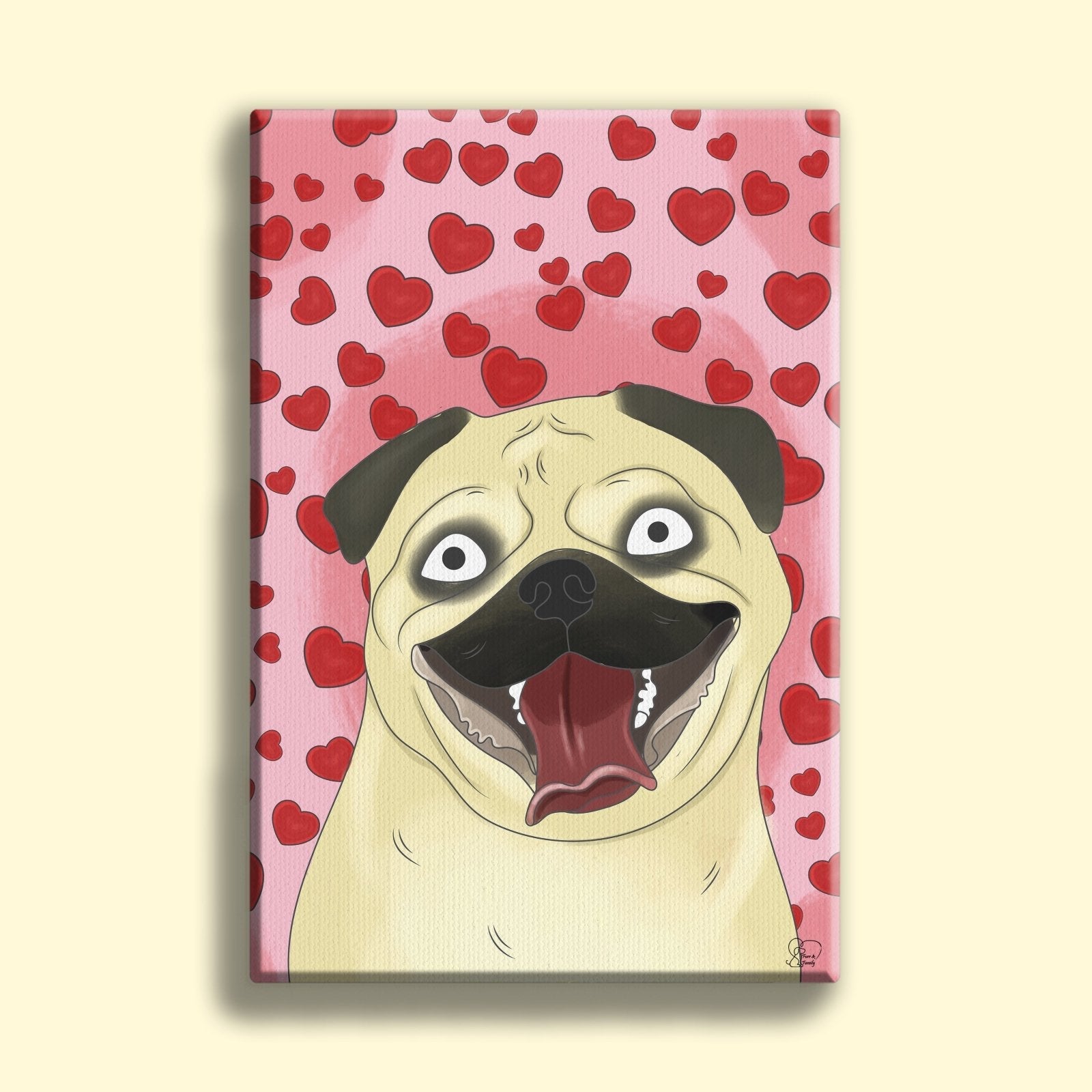 Watercolor Drawing Art - Custom Pet Portrait - 1 Pet - Furr and Family