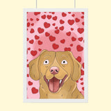 Watercolor Drawing Art - Custom Pet Portrait - 1 Pet - Furr and Family