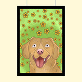 Watercolor Drawing Art - Custom Pet Portrait - 1 Pet - Furr and Family