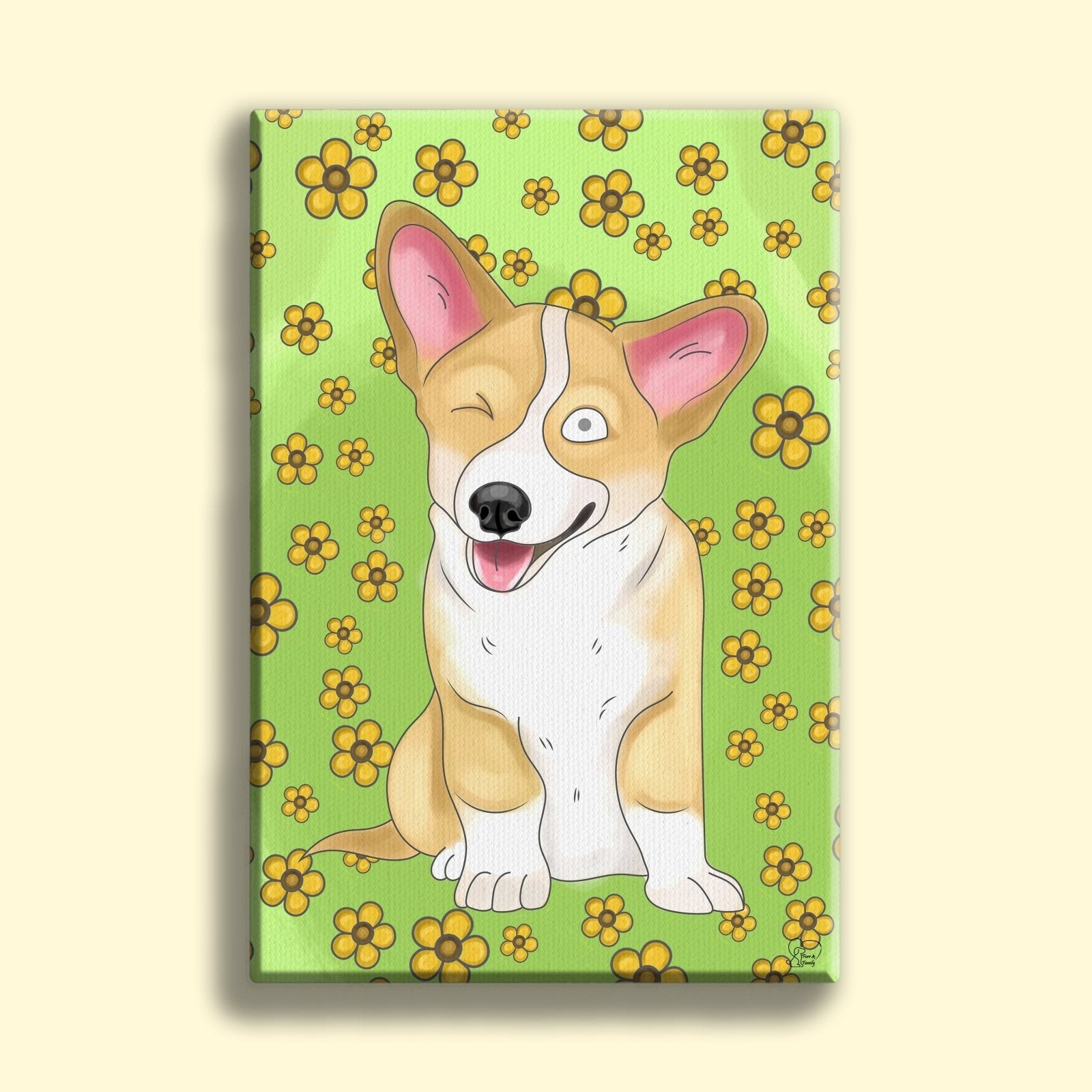 Watercolor Drawing Full Body Art - Custom Pet Portrait - 1 Pet - Furr and Family