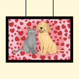 Watercolor Drawing Full Body Art - Custom Pet Portrait - 1 Pet - Furr and Family