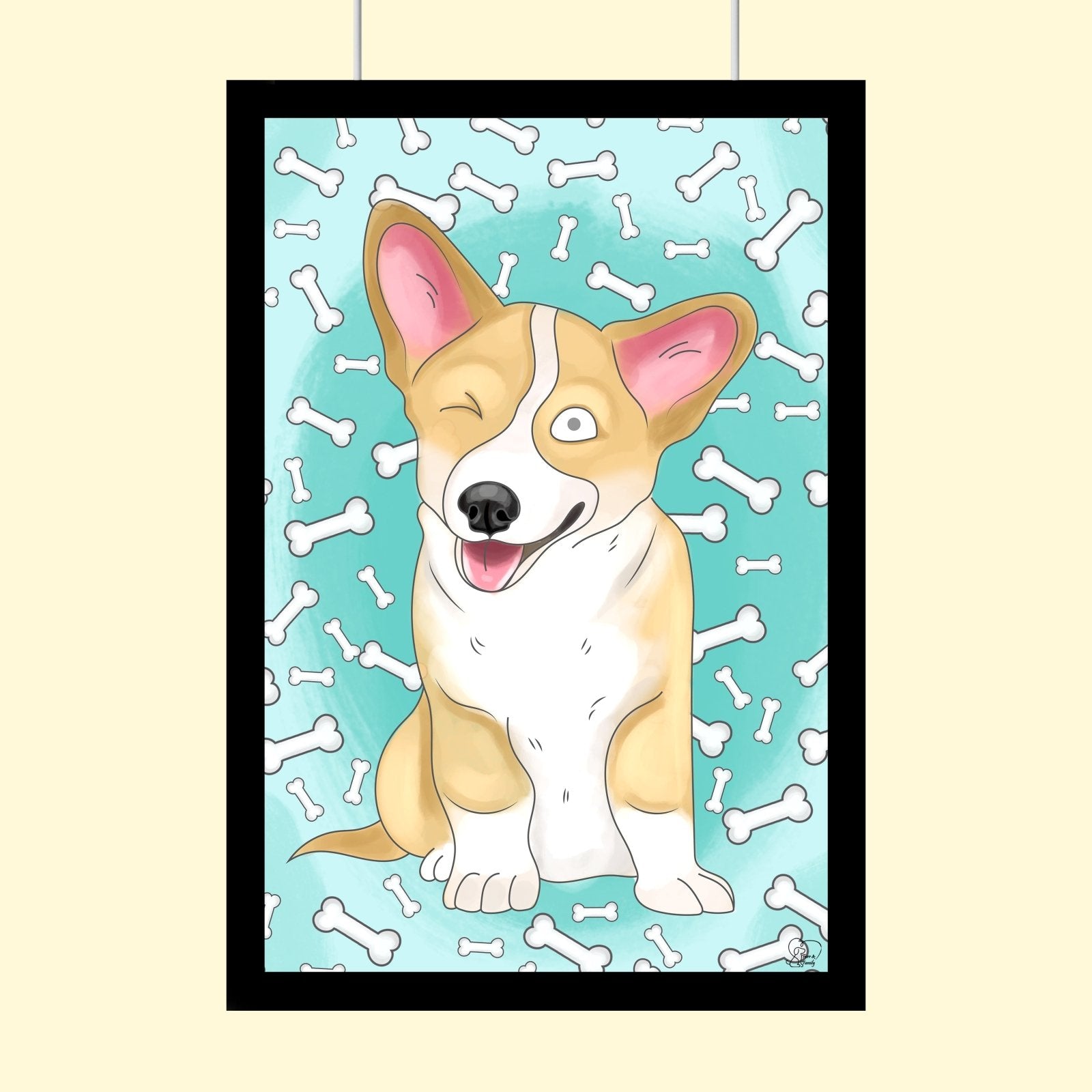 Watercolor Drawing Full Body Art - Custom Pet Portrait - 1 Pet - Furr and Family