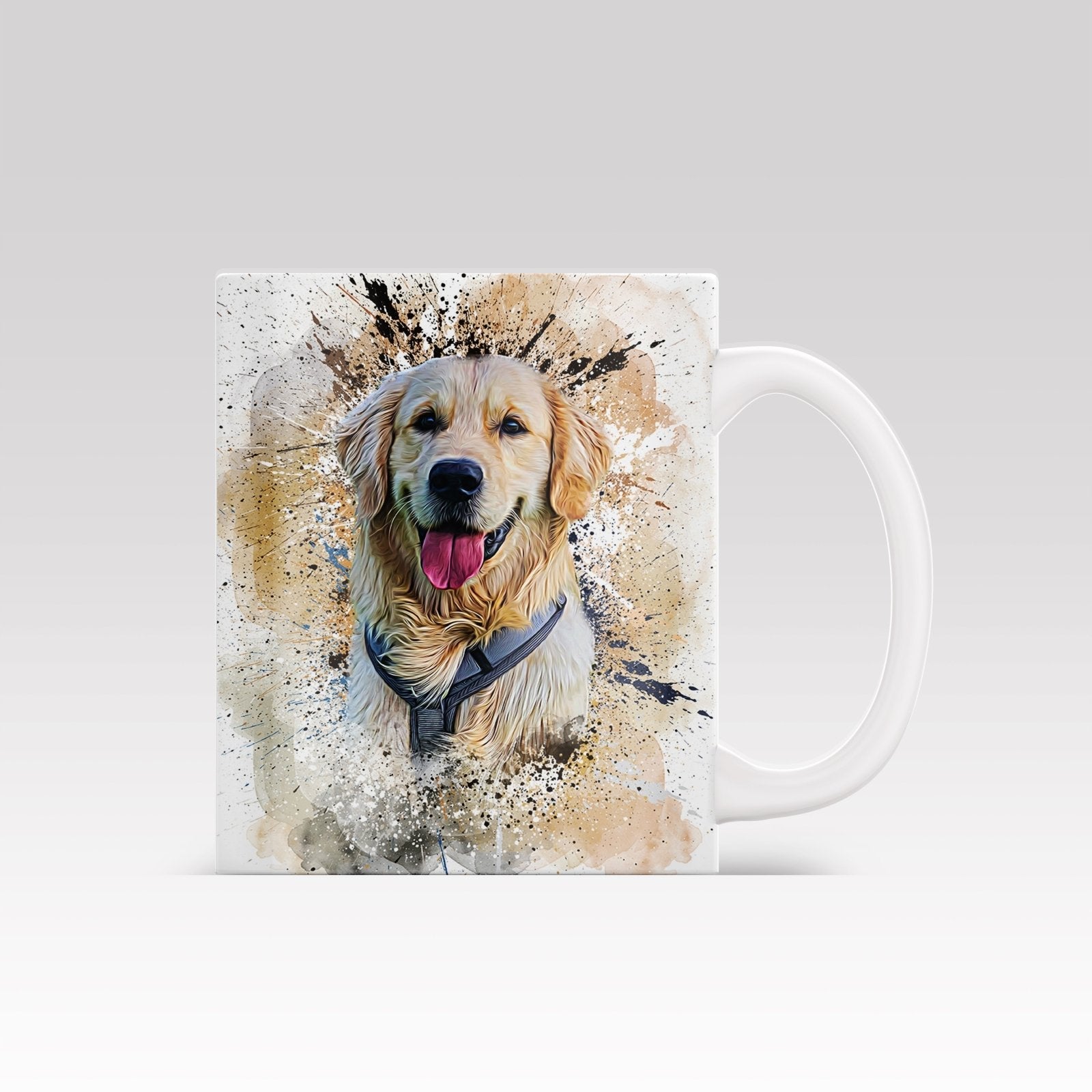 Watercolor Grafitti - Custom Mug - 1 Pet - Furr and Family