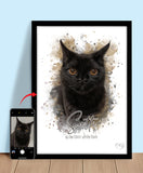Soft Watercolor Pet Portrait - Custom Pet Artwork