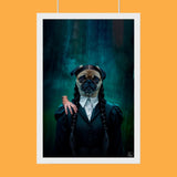 Wednesday Frankenstein Pet Portrait – Halloween Custom Pet Portrait - 1 Pet - Furr and Family