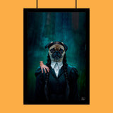Wednesday Frankenstein Pet Portrait – Halloween Custom Pet Portrait - 1 Pet - Furr and Family